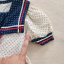 Load image into Gallery viewer, Vintage Sailor Dotted Dress 4t *flaw
