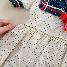 Load image into Gallery viewer, Vintage Sailor Dotted Dress 4t *flaw
