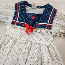 Load image into Gallery viewer, Vintage Sailor Dotted Dress 4t *flaw
