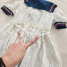 Load image into Gallery viewer, Vintage Sailor Dotted Dress 4t *flaw
