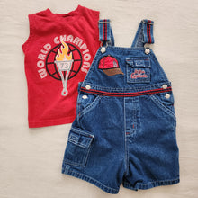 Load image into Gallery viewer, Vintage Sporty + SL Cardinals Shortalls &amp; Shirt Bundle 3t/4t
