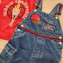 Load image into Gallery viewer, Vintage Sporty + SL Cardinals Shortalls &amp; Shirt Bundle 3t/4t
