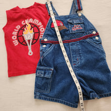 Load image into Gallery viewer, Vintage Sporty + SL Cardinals Shortalls &amp; Shirt Bundle 3t/4t
