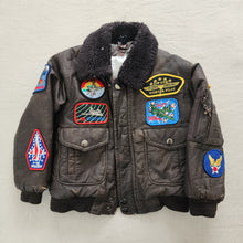 Load image into Gallery viewer, Older Faux Leather Fighter Pilot Jacket 2t/3t
