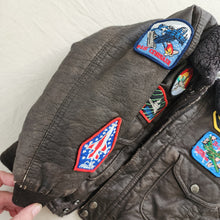 Load image into Gallery viewer, Older Faux Leather Fighter Pilot Jacket 2t/3t
