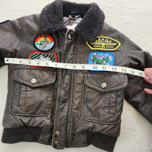 Load image into Gallery viewer, Older Faux Leather Fighter Pilot Jacket 2t/3t
