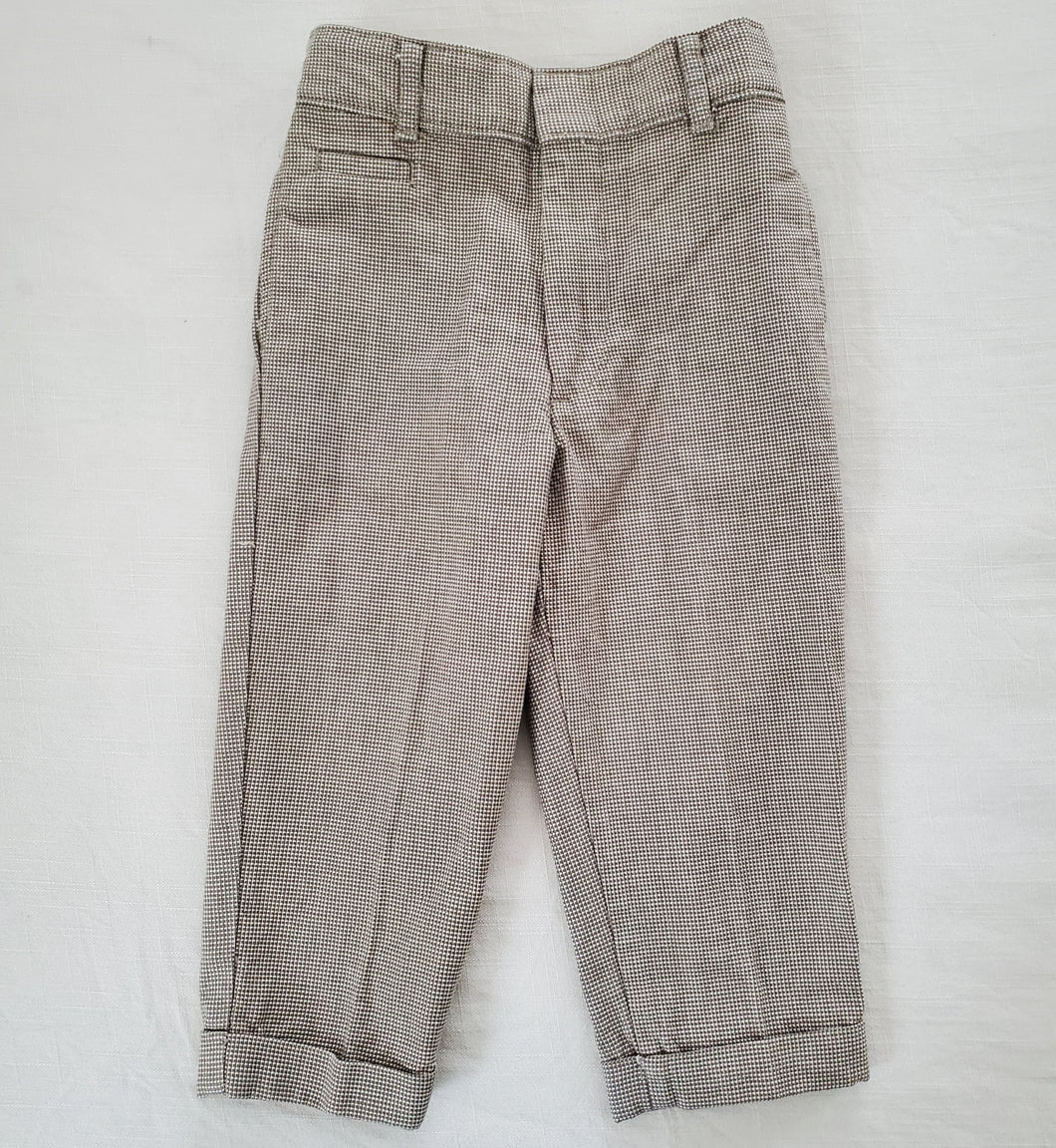 Vintage Neutral Gingham Pants 3t
