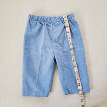 Load image into Gallery viewer, Vintage Blue Elastic Waist Pants 3-6 months
