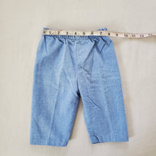 Load image into Gallery viewer, Vintage Blue Elastic Waist Pants 3-6 months
