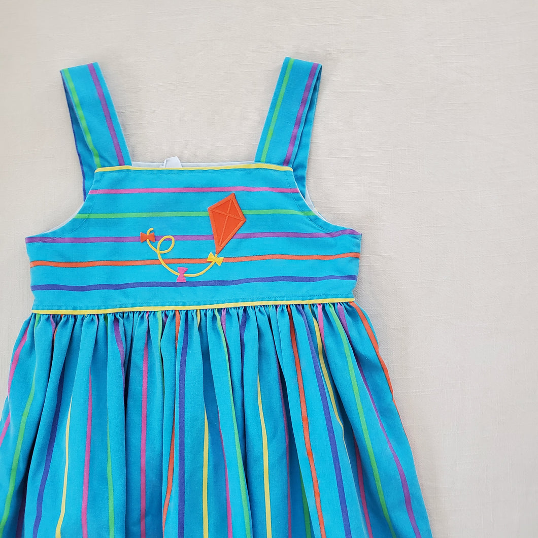 Vintage Kite Striped Sleeveless Dress 4t
