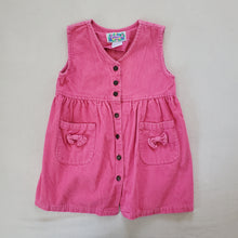 Load image into Gallery viewer, Vintage Pink Cord Sleeveless Dress kids 6
