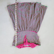Load image into Gallery viewer, Vintage Pink + Green Striped Dress 4t
