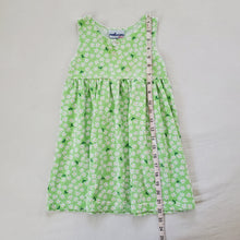 Load image into Gallery viewer, Vintage Green Daisy Sleeveless Dress 4t
