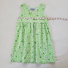 Load image into Gallery viewer, Vintage Green Daisy Sleeveless Dress 4t
