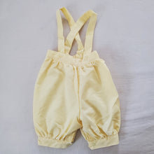 Load image into Gallery viewer, Vintage Yellow Suspender Shorts 18 months
