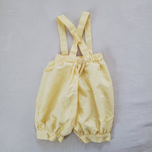 Load image into Gallery viewer, Vintage Yellow Suspender Shorts 18 months
