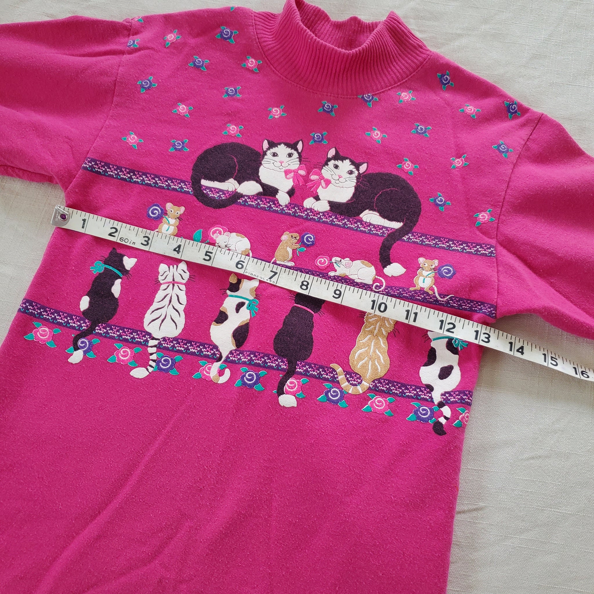 Vintage Spumoni Cats Pink Long Sleeve/Sweater 5t/6 – Nostalgic