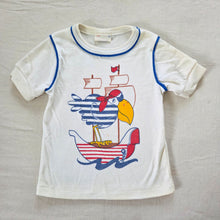 Load image into Gallery viewer, Vintage Pirate Ship + Bird 3t
