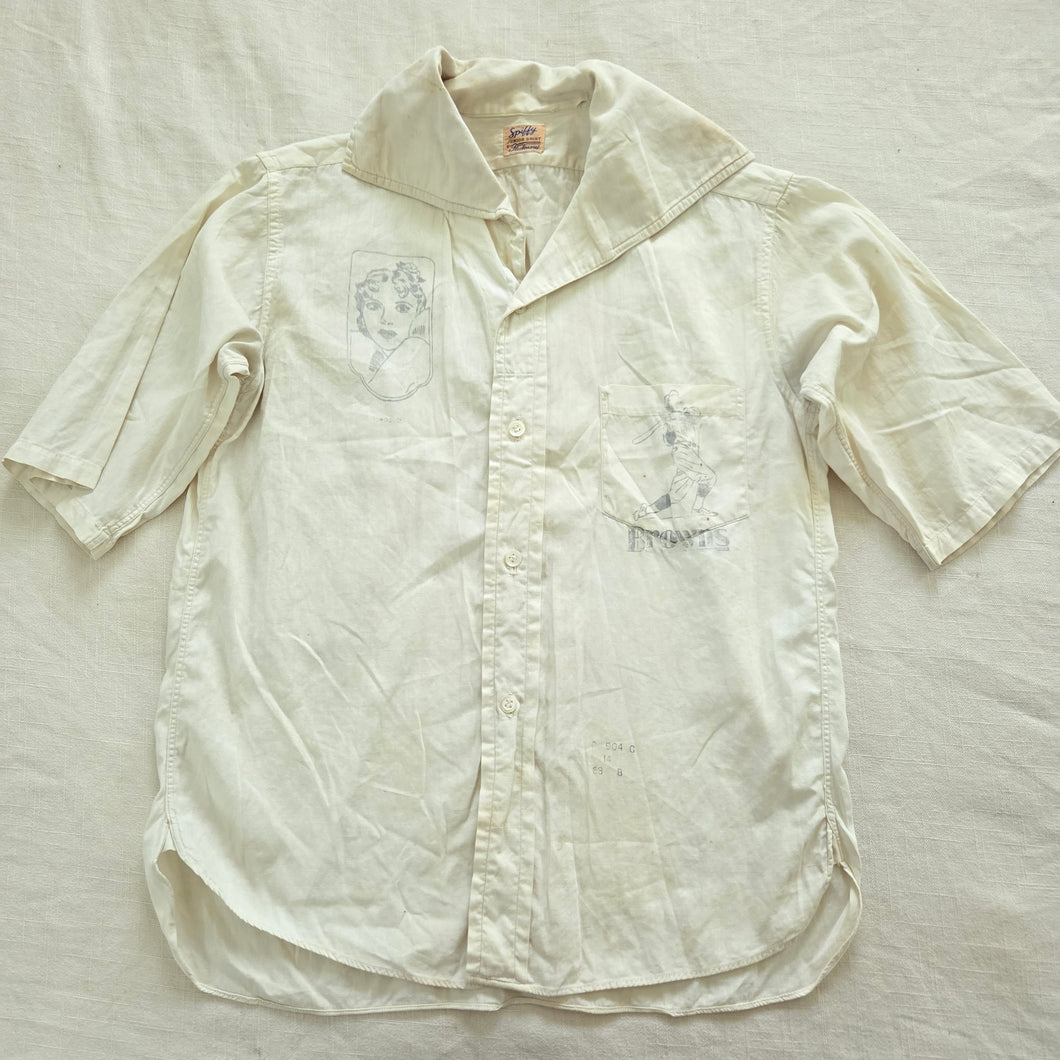 Vintage Spiffy Junior Thrashed Buttondown Shirt kids 8/10