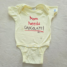 Load image into Gallery viewer, Vintage &quot;Mom Needs Chocolate&quot; Butter Romper 6-9 months
