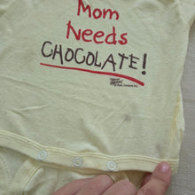 Load image into Gallery viewer, Vintage &quot;Mom Needs Chocolate&quot; Butter Romper 6-9 months
