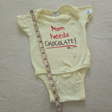 Load image into Gallery viewer, Vintage &quot;Mom Needs Chocolate&quot; Butter Romper 6-9 months
