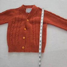 Load image into Gallery viewer, Vintage Rust Cable Knit Cardigan 3t
