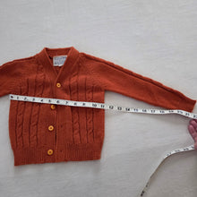 Load image into Gallery viewer, Vintage Rust Cable Knit Cardigan 3t
