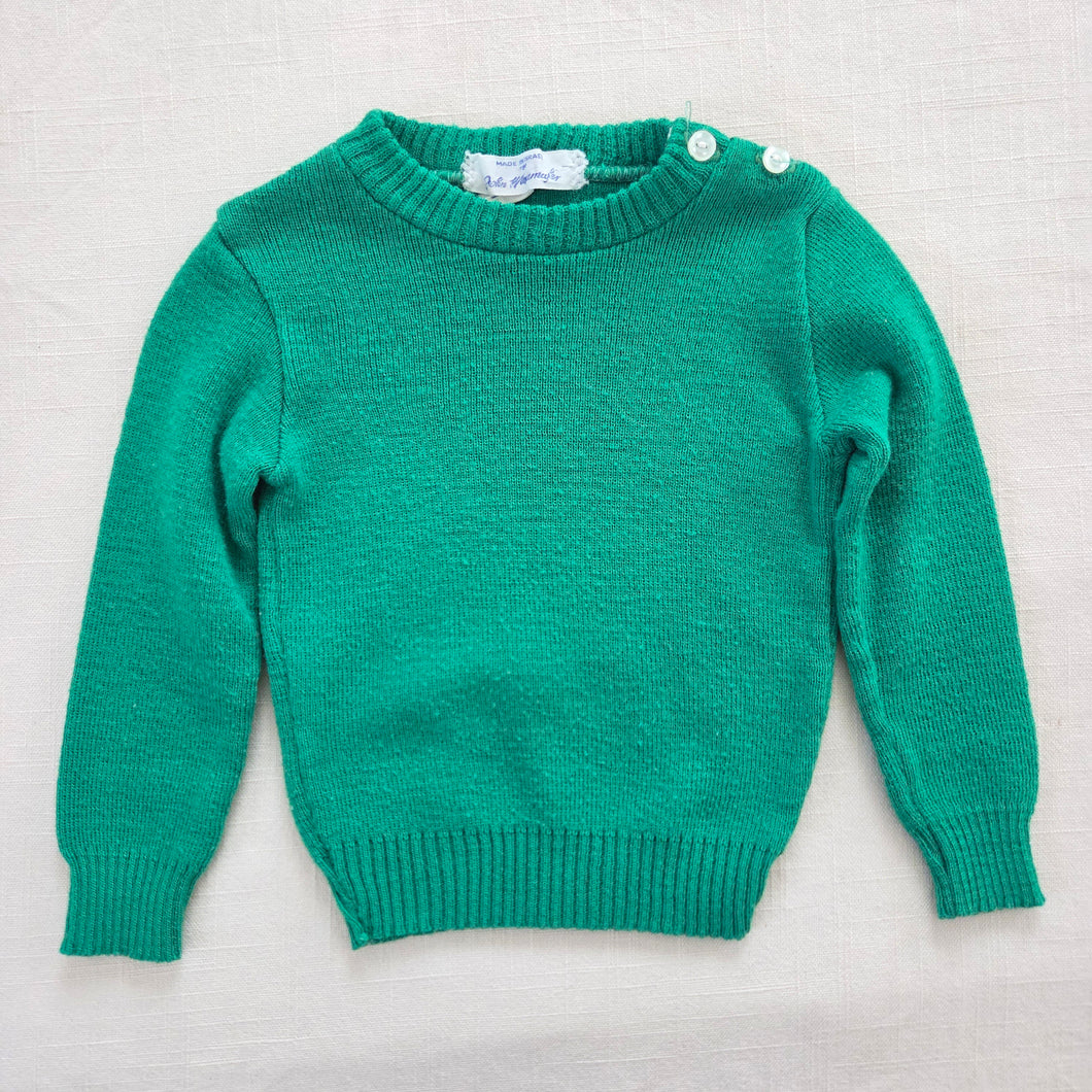 Vintage Green Knit Sweater 12-18 months