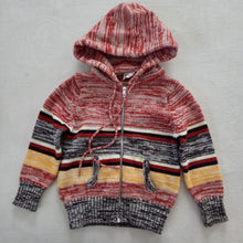 Load image into Gallery viewer, Vintage Striped Zip-up Knit Sweater 4t
