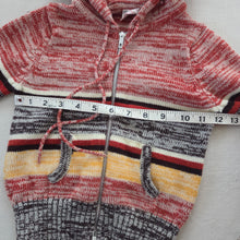 Load image into Gallery viewer, Vintage Striped Zip-up Knit Sweater 4t
