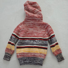 Load image into Gallery viewer, Vintage Striped Zip-up Knit Sweater 4t
