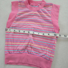 Load image into Gallery viewer, Vintage Pink Striped Sleeveless Shirt 2t/3t
