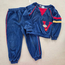 Load image into Gallery viewer, Vintage Varsity Football Velour Matching Set 3t/4t
