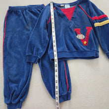 Load image into Gallery viewer, Vintage Varsity Football Velour Matching Set 3t/4t
