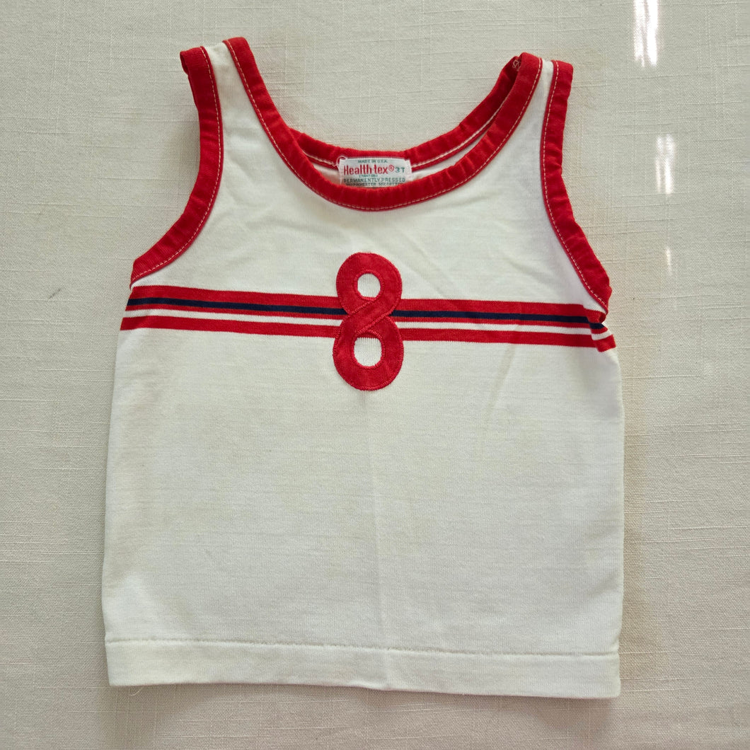 Vintage Healthtex #8 Tank Top 2t/3t
