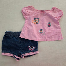 Load image into Gallery viewer, Y2k Butterfly Gignham Top + Shorts Set 0-6 months
