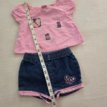 Load image into Gallery viewer, Y2k Butterfly Gignham Top + Shorts Set 0-6 months
