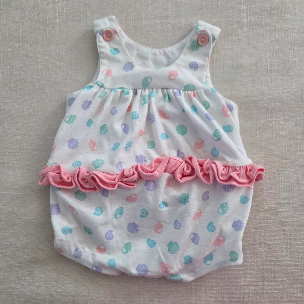 Vintage Healthtex Seashells Bubble Romper 6 months