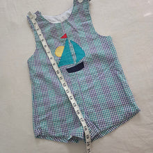 Load image into Gallery viewer, Vintage Sailboat Gingham Jon Jon 2t/3t
