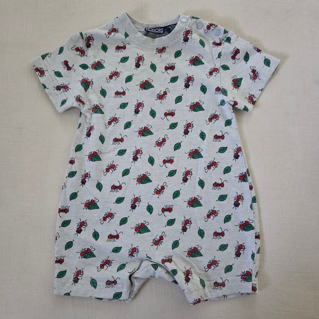 Vintage Ants + Leafs Romper 12 months