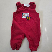 Load image into Gallery viewer, Vintage &quot;Gone Fishing&quot; Red Pantsuit 3-6 months
