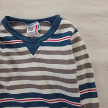 Load image into Gallery viewer, Vintage Gray/Blue Striped Long Sleeve 2t
