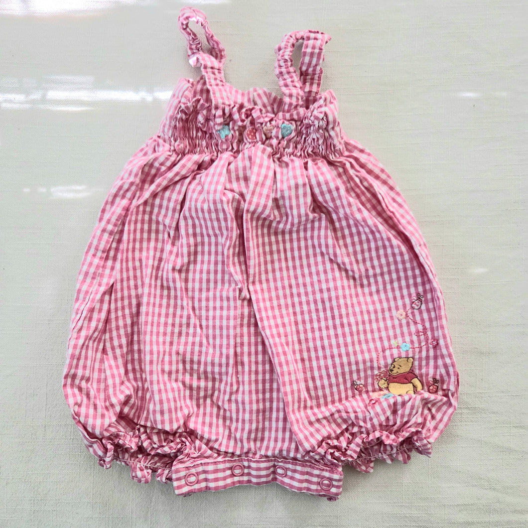 Y2k Pooh Pink Bubble Romper 0-6 months
