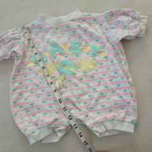 Load image into Gallery viewer, Vintage &quot;Baby&quot; Heart Bubble Romper 3-6 months
