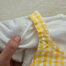 Load image into Gallery viewer, Vintage Mouse Yellow Gingham Romper 24 months
