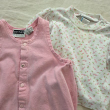 Load image into Gallery viewer, Vintage Bundle Floral Shirt + Pink Pantsuit 3-6 months
