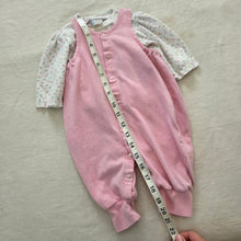 Load image into Gallery viewer, Vintage Bundle Floral Shirt + Pink Pantsuit 3-6 months
