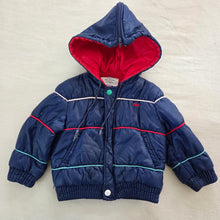 Load image into Gallery viewer, Vintage Lacoste Striped Hooded Coat 12-18 months
