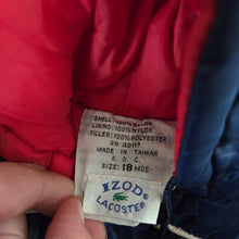 Load image into Gallery viewer, Vintage Lacoste Striped Hooded Coat 12-18 months
